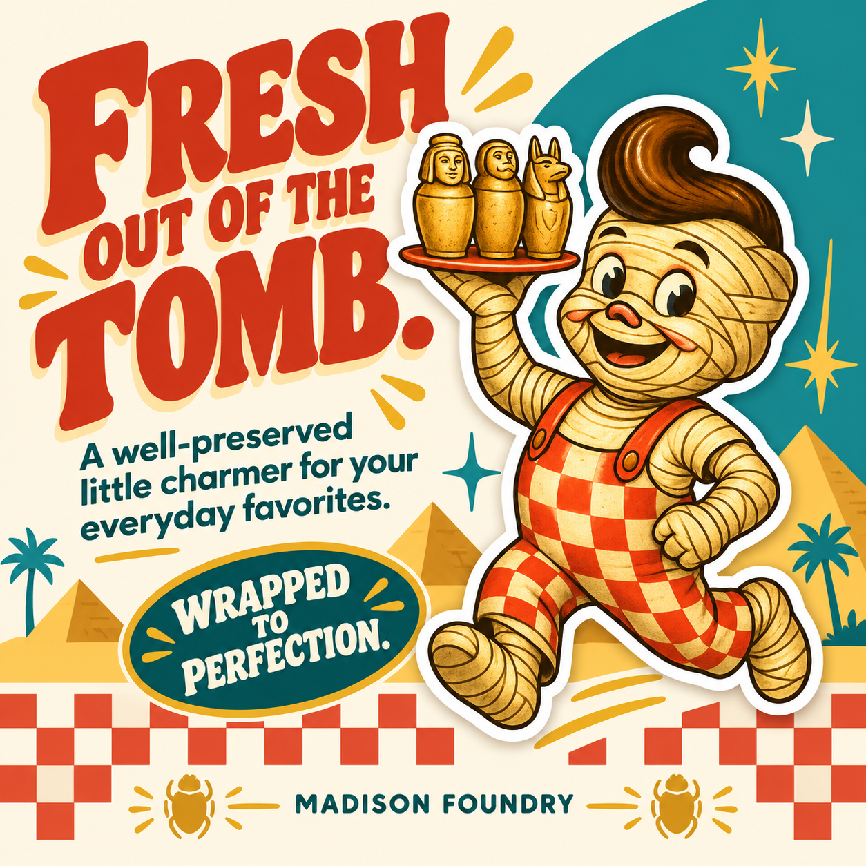 Mummy Monster Diner vinyl sticker — personality
