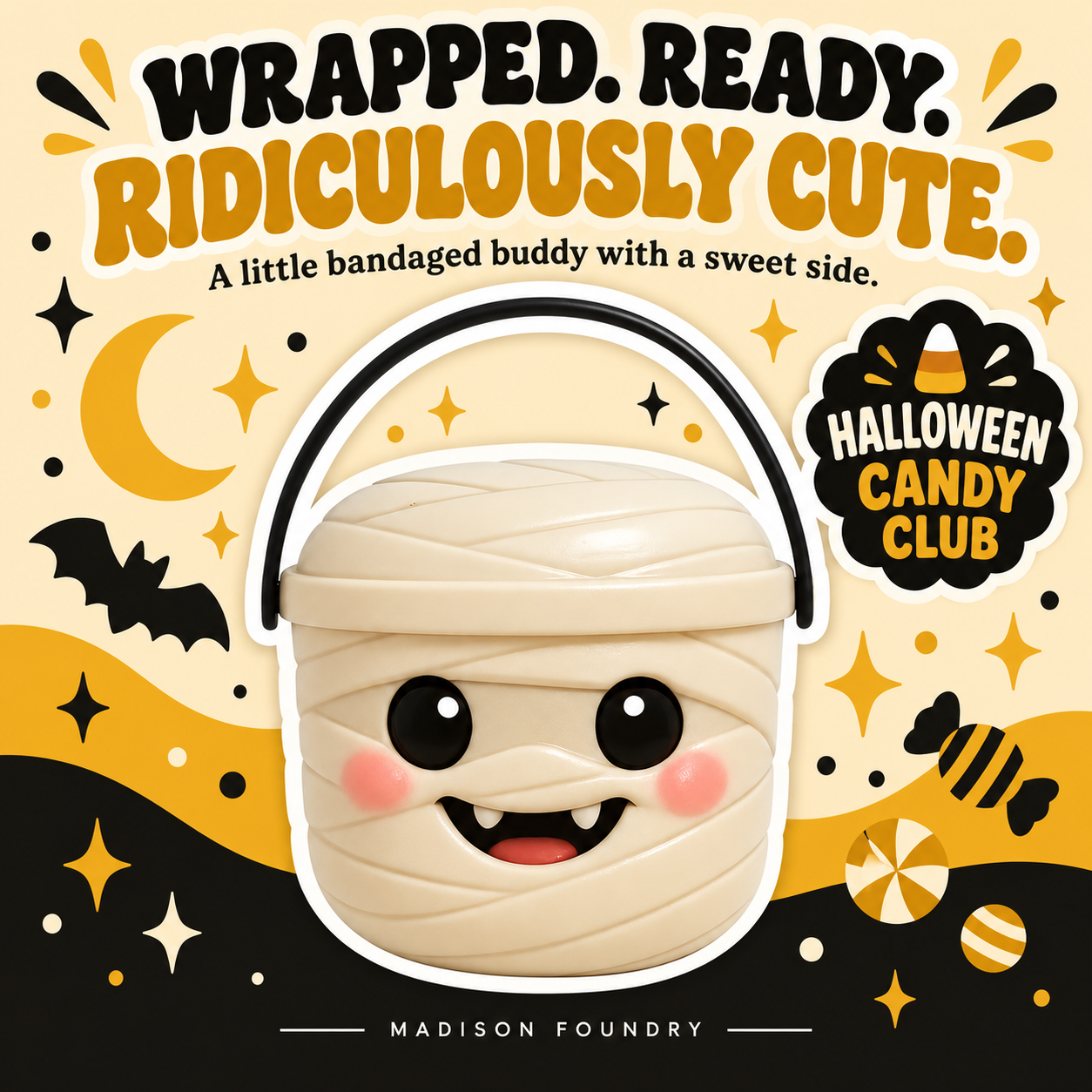Mummy Boo Bucket vinyl sticker personality listing slide