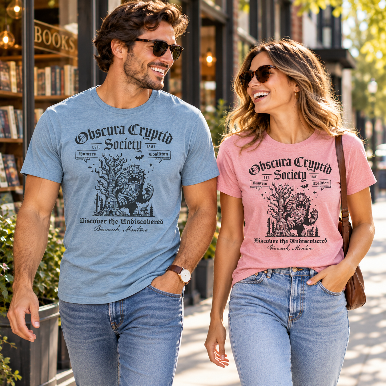 Obscura Cryptid Society tri-blend tee lifestyle