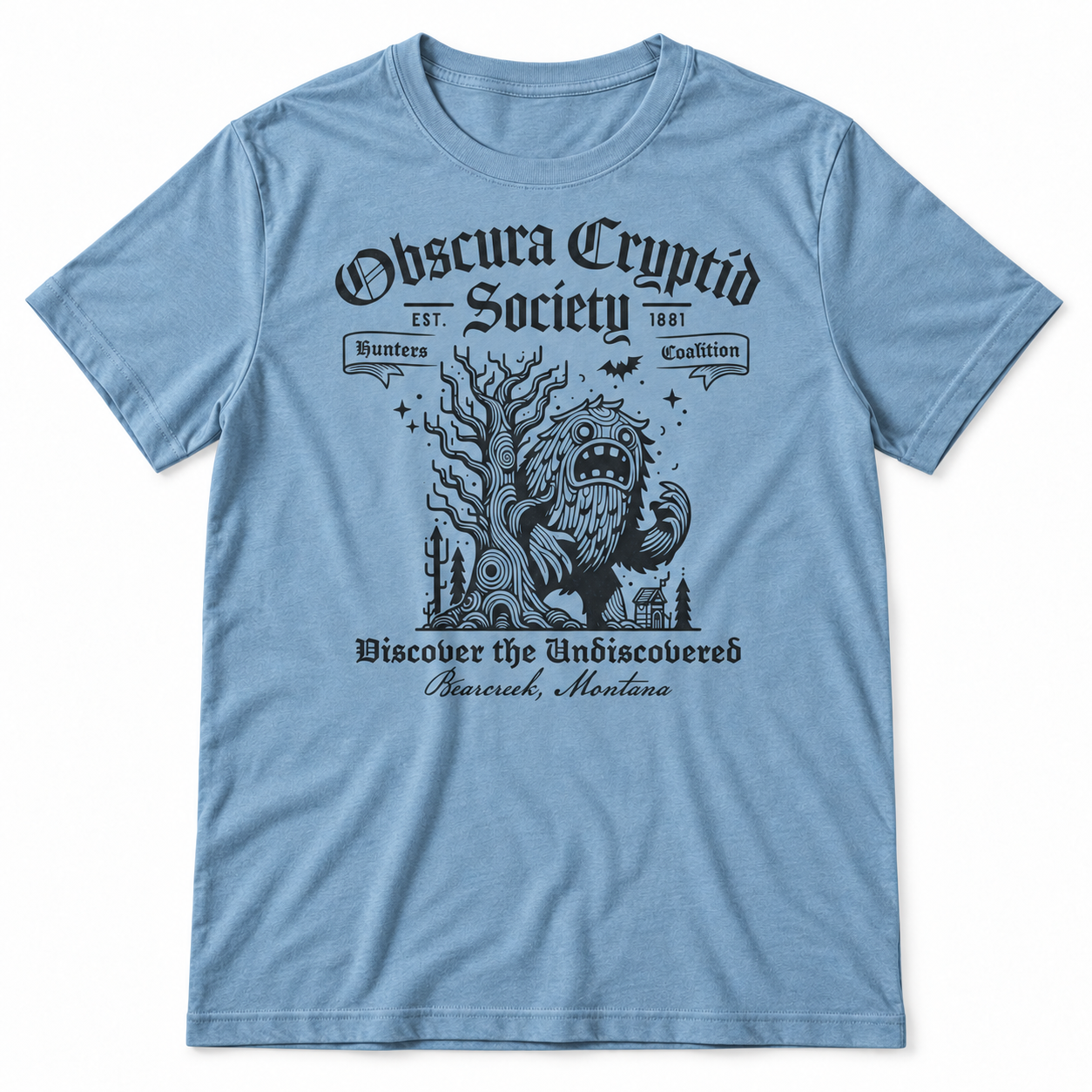 Obscura Cryptid Society tri-blend tee main