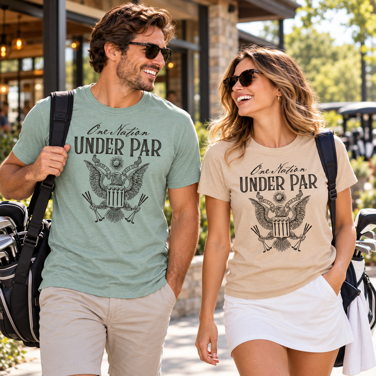One Nation Under Par tri-blend tee lifestyle