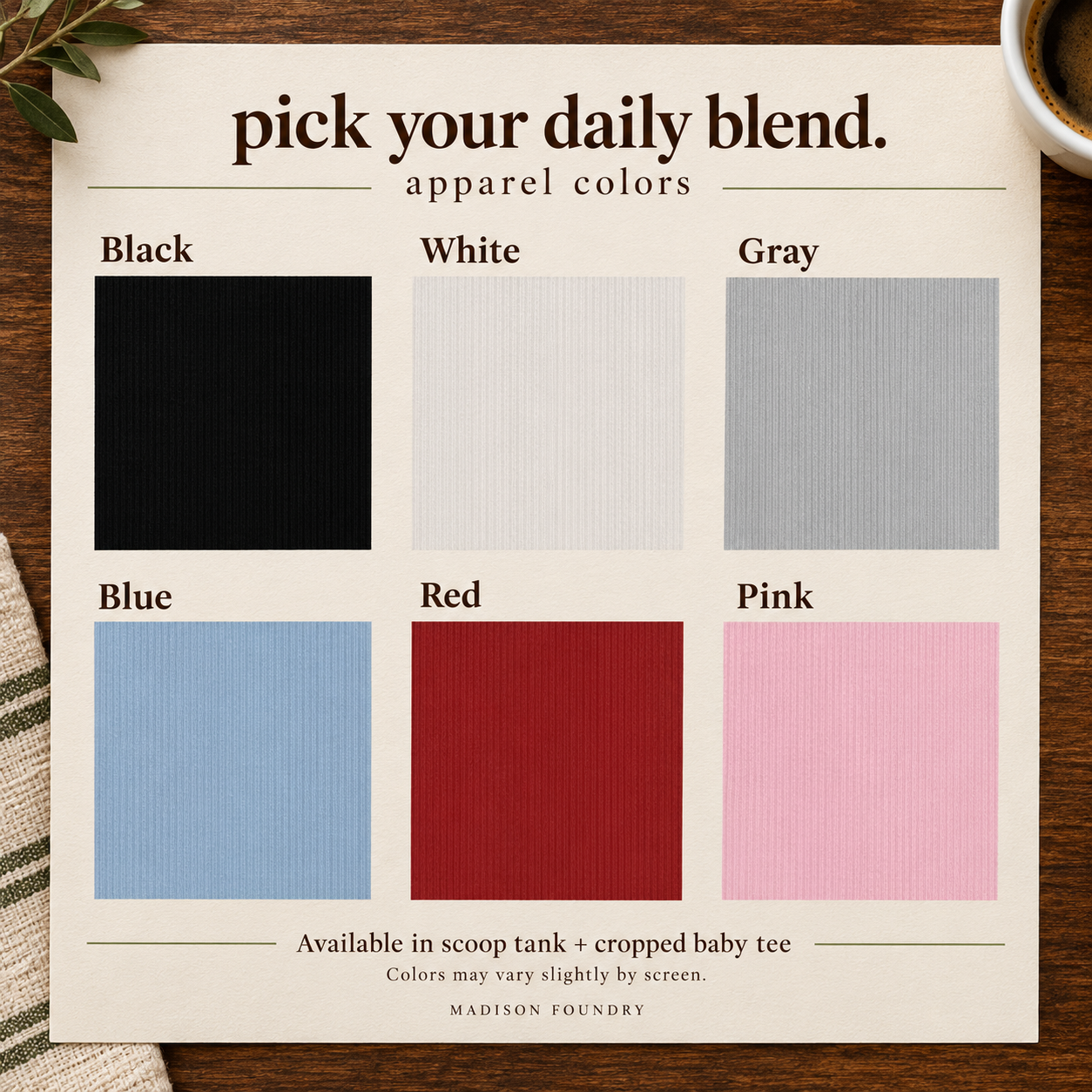 Perk Up — colors