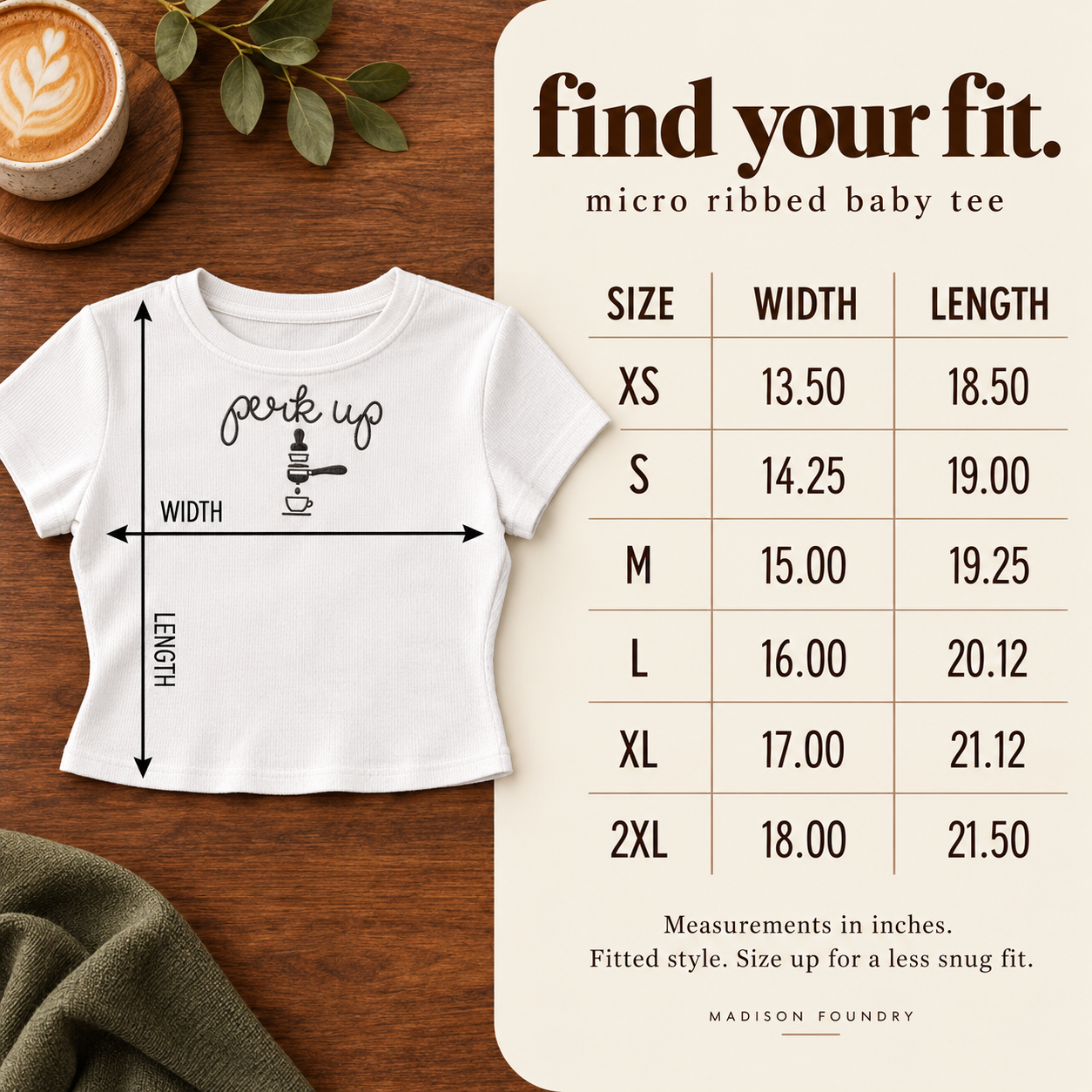 Perk Up — tee size