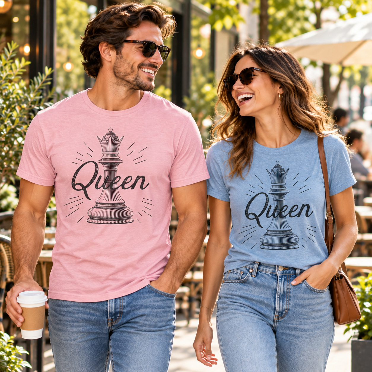 Queen tri-blend tee lifestyle