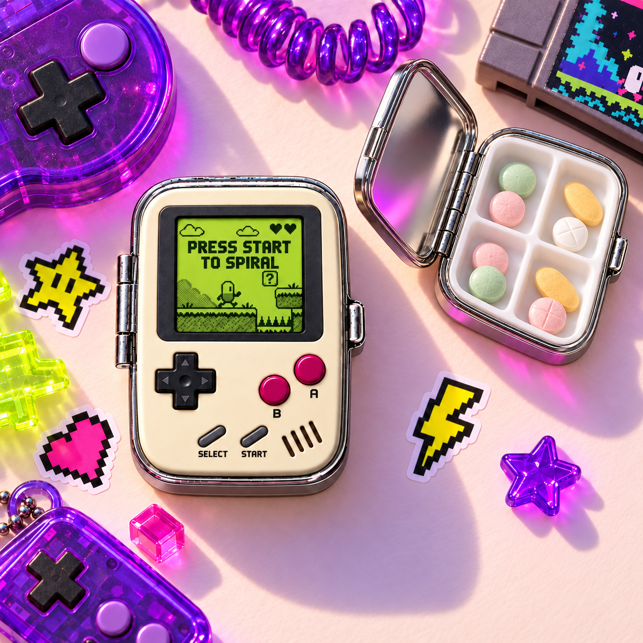 Retro tech pill box lifestyle image 1