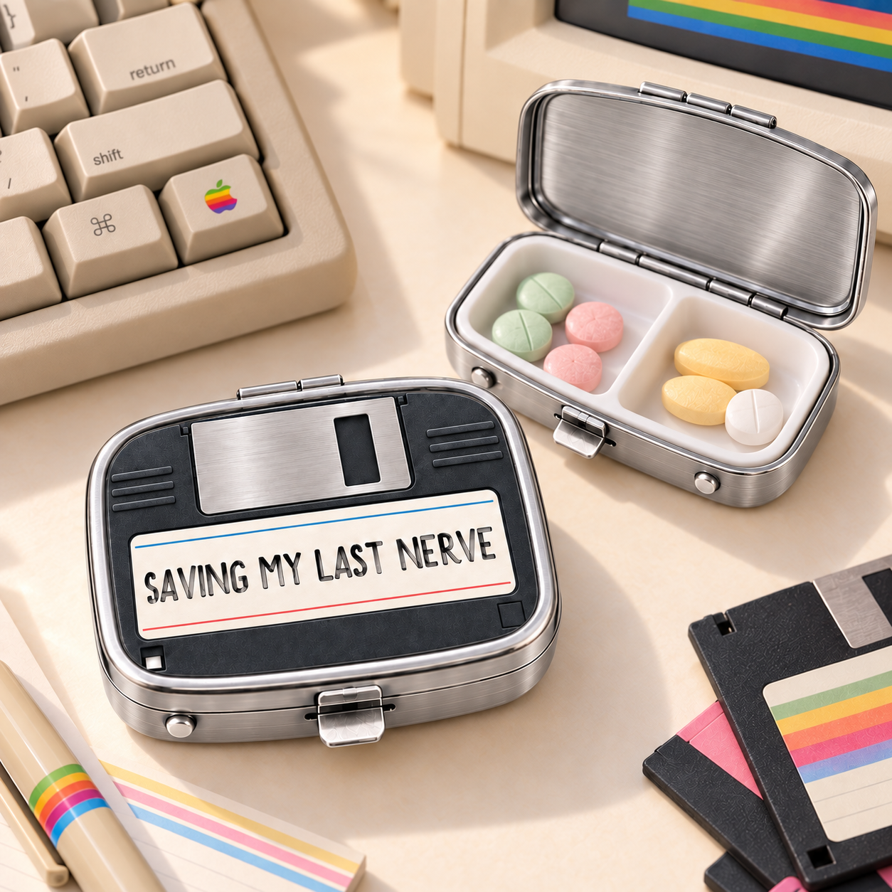 Retro tech pill box lifestyle image 2