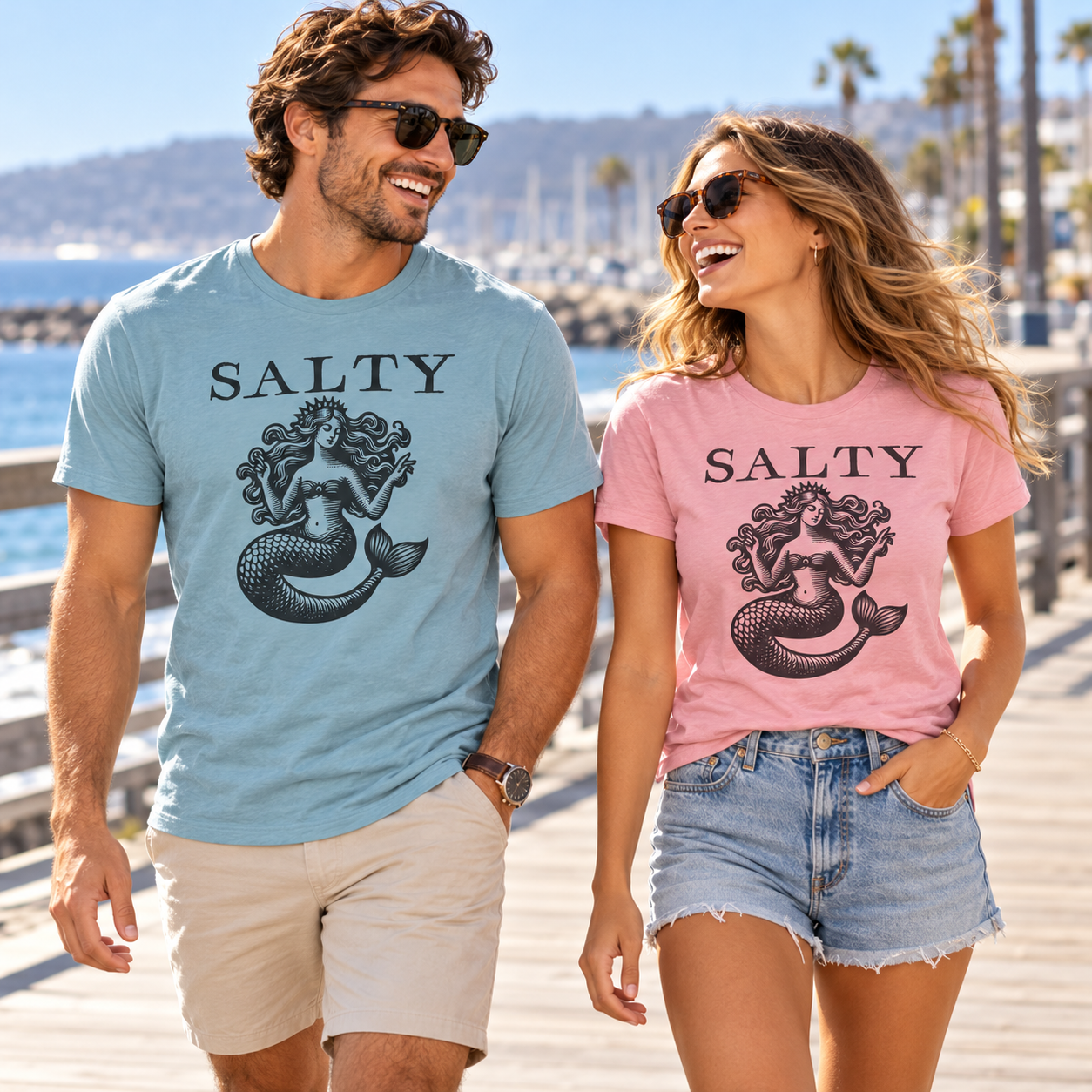 Salty tri-blend tee lifestyle