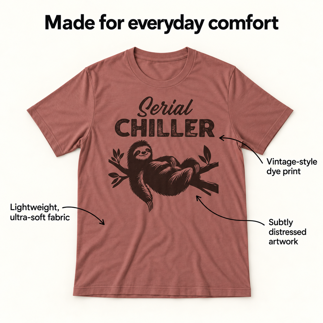Serial Chiller tri-blend tee details