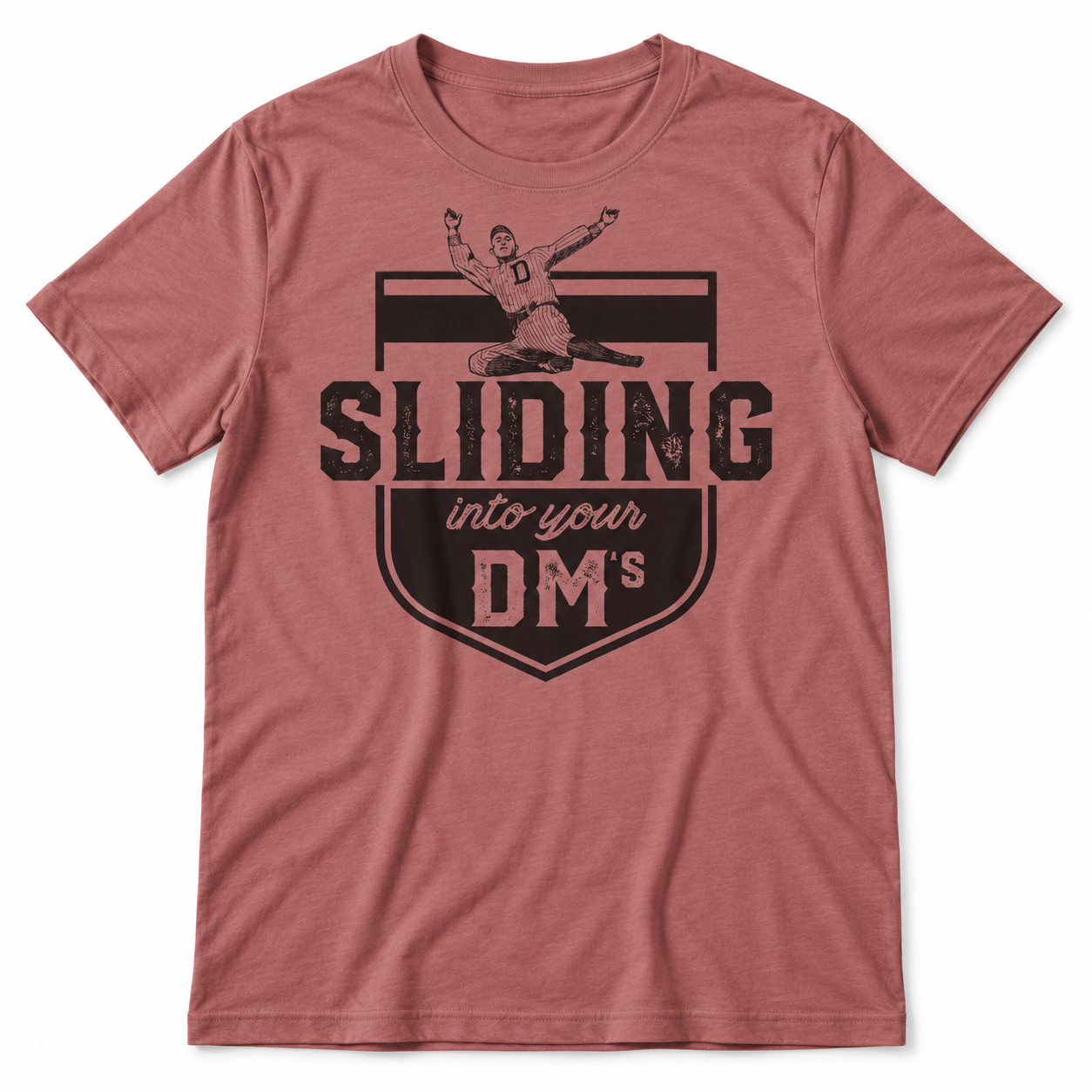 Sliding Into Your DMs tri-blend tee in Smoked Paprika
