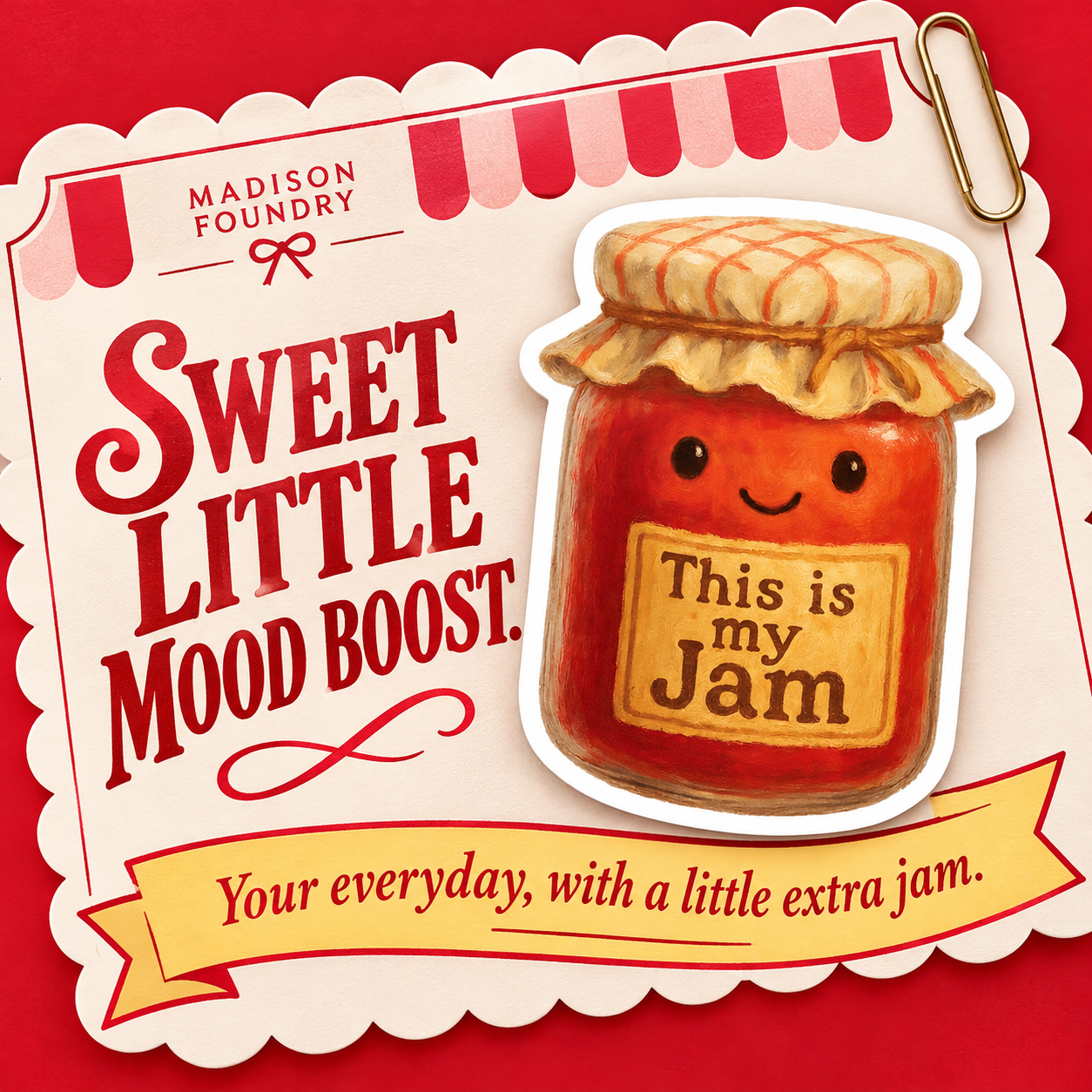 Sweet Little Mood Boost jam sticker